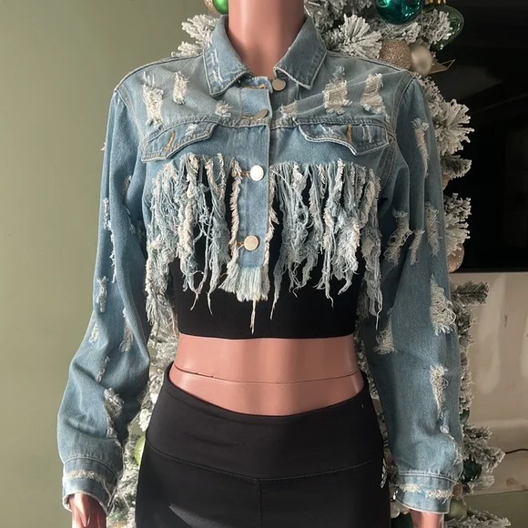 Ultra cropper Denim jacket - Picture 5 of 6